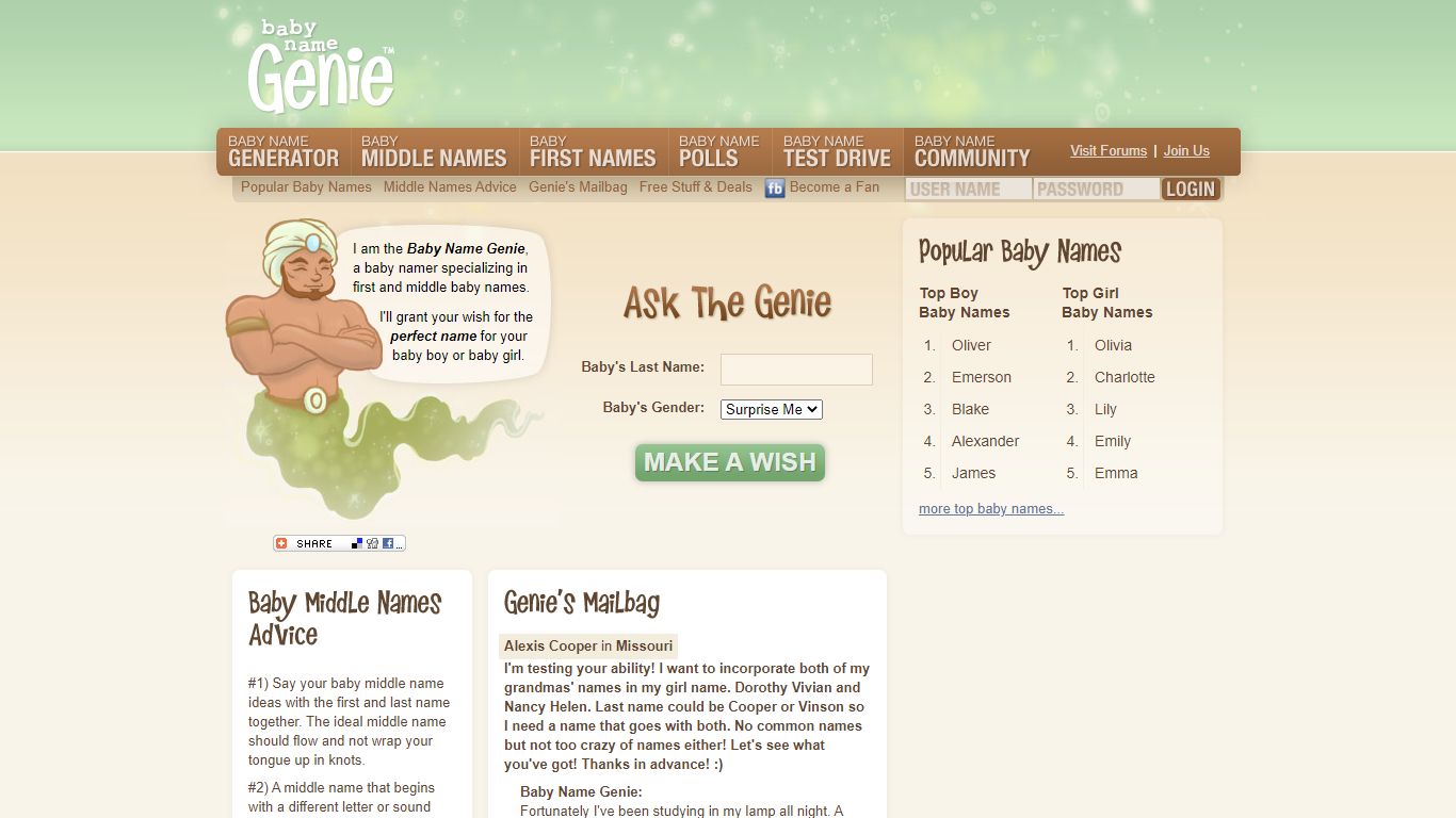 Baby Names, Middle Names, Name Generator